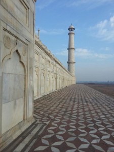 An interesting view of the Taj Mahal