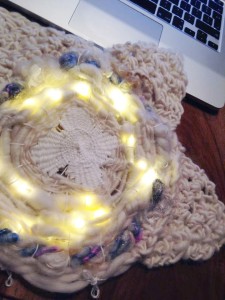 Woolwench - fairy light circular weaving