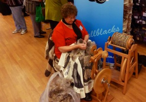 Mary Hall spinning